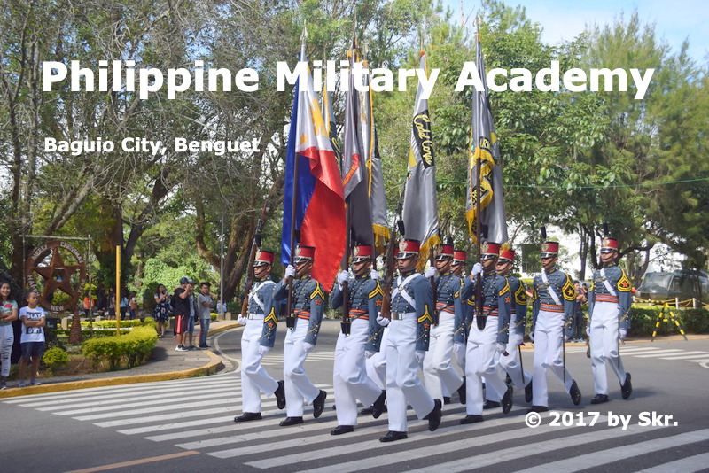 Lety's Transient House in Baguio City - PMA cadets march along the street  